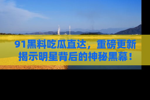 91黑料吃瓜直达,重磅更新揭示明星背后的神秘黑幕!