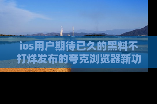 ios用户期待已久的黑料不打烊发布的夸克浏览器新功能上线啦!