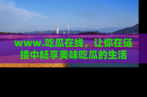 www.吃瓜在线,让你在链接中畅享美味吃瓜的生活