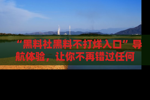 “黑料社黑料不打烊入口”导航体验，让你不再错过任何精彩黑料