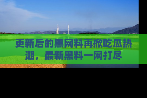 更新后的黑网料再掀吃瓜热潮，最新黑料一网打尽