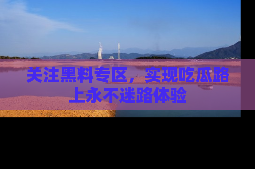 关注黑料专区，实现吃瓜路上永不迷路体验
