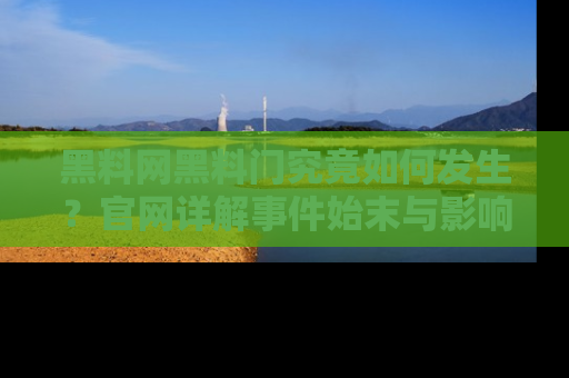 黑料网黑料门究竟如何发生？官网详解事件始末与影响