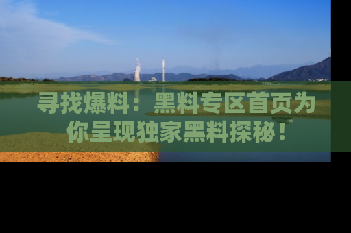 寻找爆料:黑料专区首页为你呈现独家黑料探秘!
