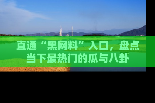 直通“黑网料”入口,盘点当下最热门的瓜与八卦